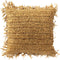 Dutch Decor ANTONIO - Sierkussen 45x45 cm - effen kleur met raffia - Natural - bruin - Inclusief binnenkussen
