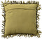 Dutch Decor ANTONIO - Sierkussen 45x45 cm - effen kleur met raffia - Olive Branch - groen - Inclusief binnenkussen
