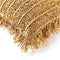 Dutch Decor ANTONIO - Sierkussen 45x45 cm - effen kleur met raffia - Natural - bruin - Inclusief binnenkussen