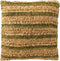 Dutch Decor ANTONY - Kussenhoes 45x45 cm - strepen van raffia - Olive Branch - groen en bruin - met rits - zonder binnenkussen