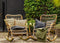 Dutch Decor ANTONY - Kussenhoes 45x45 cm - strepen van raffia - Olive Branch - groen en bruin - met rits - zonder binnenkussen
