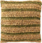 Dutch Decor ANTONY - Sierkussen 45x45 cm - strepen van raffia - Olive Branch - groen en bruin - Inclusief binnenkussen