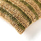 Dutch Decor ANTONY - Sierkussen 45x45 cm - strepen van raffia - Olive Branch - groen en bruin - Inclusief binnenkussen