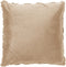 Dutch Decor AYA - Kussenhoes 45x45 cm - 3D bladmotief – heerlijk zacht - Irish Cream - beige - met rits - zonder binnenkussen