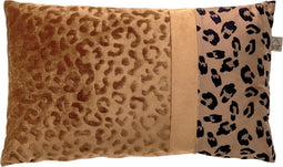 Dutch Decor BAILEY - Sierkussen velvet 30x50 cm Tobacco Brown - bruin - panterprint - Inclusief binnenkussen