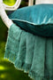 Dutch Decor - BELLE - Plaid 130x180 cm - 100% katoen - geweven patroon - Sagebrush Green - groen