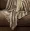 Dutch Decor - BELLE - Plaid 130x180 cm - 100% katoen - geweven patroon - Pumice Stone - beige