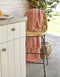 Dutch Decor - BELLE - Plaid 130x180 cm - 100% katoen - geweven patroon - Muted Clay - roze