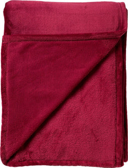 Dutch Decor - BILLY - Plaid 150x200 cm - flannel fleece - superzacht - Red Plum - donkerroze
