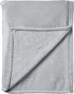 Dutch Decor - BILLY - Plaid 150x200 cm - flannel fleece - superzacht - Micro Chip - lichtgrijs
