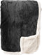 Dutch Decor - BOBBY - Plaid 150x200 cm - fleece deken met sherpa voering - Raven - zwart