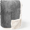 Dutch Decor - BOBBY - Plaid 150x200 cm - fleece deken met sherpa voering - Charcoal Gray - antraciet