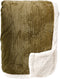Dutch Decor - BOBBY - Plaid 150x200 cm - fleece deken met sherpa voering - Military Olive - groen