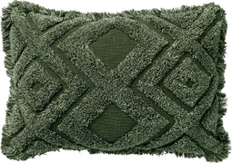 Dutch Decor BOHO - Kussenhoes van katoen 40x60 cm Chive - groen - met rits