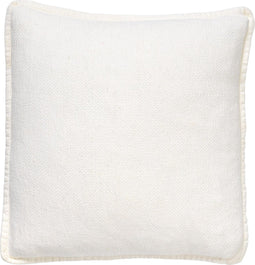 Dutch Decor BOWIE - Kussenhoes 45x45 cm - van gewassen katoen - Snow White - wit - met rits - zonder binnenkussen