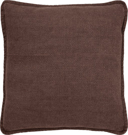 Dutch Decor BOWIE - Kussenhoes 45x45 cm - van gewassen katoen - Chocolate Martini - donkerbruin - met rits - zonder binnenkussen