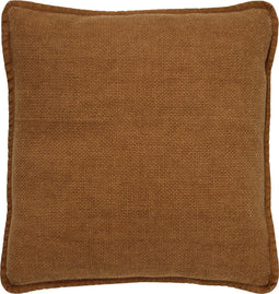 Dutch Decor BOWIE - Kussenhoes gewassen katoen 45x45 cm - Tobacco Brown - bruin - met rits - zonder binnenkussen