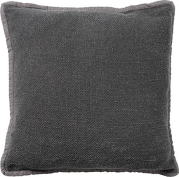 Dutch Decor BOWIE - Sierkussen 45x45 cm - van gewassen katoen - Charcoal Gray - antraciet - Inclusief binnenkussen