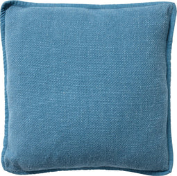 Dutch Decor BOWIE - Sierkussen van gewassen katoen Provincial Blue 45x45 cm - blauw - Inclusief binnenkussen