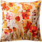 Dutch Decor BROOKE - Sierkussen 45x45 cm – met bloemenprint - Chai Tea - Multicolour - Inclusief binnenkussen