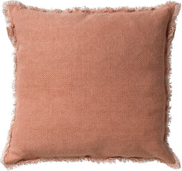 Dutch Decor BURTO - Kussenhoes 45x45 cm - gewassen katoen - Muted Clay - roze - met rits - zonder binnenkussen