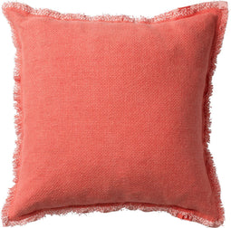 Dutch Decor BURTO - Kussenhoes 60x60 cm - gewassen katoen - Coral - koraalroze - met rits - zonder binnenkussen