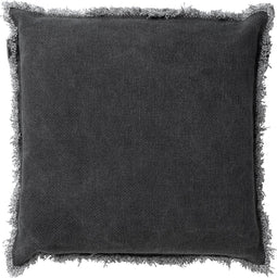 Dutch Decor BURTO - Sierkussen van gewassen katoen Charcoal Gray 60x60 cm - grijs - Inclusief binnenkussen