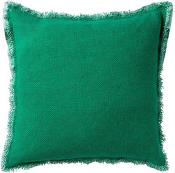 Dutch Decor BURTO - Sierkussen van gewassen katoen Emerald 60x60 cm - groen - Inclusief binnenkussen