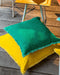 Dutch Decor BURTO - Sierkussen van gewassen katoen Lemon 60x60 cm - geel - Inclusief binnenkussen