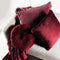 Dutch Decor BURTO - Sierkussen van gewassen katoen Merlot 60x60 cm - rood - Inclusief binnenkussen