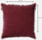 Dutch Decor BURTO - Sierkussen van gewassen katoen Merlot 60x60 cm - rood - Inclusief binnenkussen