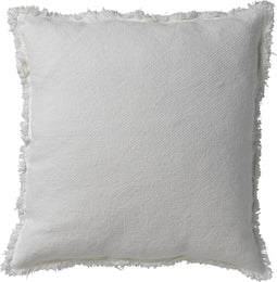 Dutch Decor BURTO - Sierkussen van gewassen katoen Snow White 60x60 cm - wit - Inclusief binnenkussen