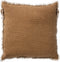 Dutch Decor BURTO - Sierkussen van gewassen katoen Tobacco brown 45x45 cm - bruin - Inclusief binnenkussen