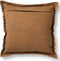 Dutch Decor BURTO - Sierkussen van gewassen katoen Tobacco brown 45x45 cm - bruin - Inclusief binnenkussen