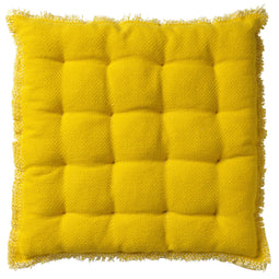 Dutch Decor - BURTO - Stoelkussen van gewassen katoen Lemon 40x40 cm - geel