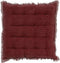 Dutch Decor - BURTO - Stoelkussen van gewassen katoen Merlot 40x40 cm - rood - Zitkussen