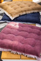 Dutch Decor - BURTO - Stoelkussen van gewassen katoen Merlot 40x40 cm - rood - Zitkussen