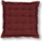 Dutch Decor - BURTO - Stoelkussen van gewassen katoen Merlot 40x40 cm - rood - Zitkussen