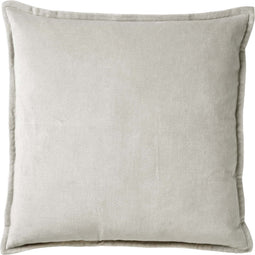 Dutch Decor CAITH - Kussenhoes 50x50 cm - 100% katoen velvet - Micro Chip - lichtgrijs - met rits - zonder binnenkussen