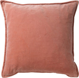 Dutch Decor CAITH - Kussenhoes 50x50 cm - 100% katoen velvet - Muted Clay - roze - met rits - zonder binnenkussen