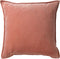 Dutch Decor CAITH - Kussenhoes 50x50 cm - 100% katoen velvet - Muted Clay - roze - met rits - zonder binnenkussen