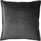 Dutch Decor CAITH - Kussenhoes 50x50 cm - 100% katoen velvet - Charcoal Gray - antraciet - met rits - zonder binnenkussen