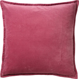 Dutch Decor CAITH - Kussenhoes 50x50 cm - 100% katoen - velvet - lekker zacht - Heather Rose - roze - met rits - zonder binnenkussen