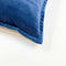 Dutch Decor CAITH - Kussenhoes 50x50 cm - 100% katoen velvet - Insignia Blue - donkerblauw - met rits - zonder binnenkussen