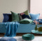 Dutch Decor CAITH - Kussenhoes 50x50 cm - 100% katoen velvet - Mountain View - donkergroen - met rits - zonder binnenkussen