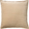 Dutch Decor CAITH - Kussenhoes 50x50cm - 100% katoen velvet - lekker zacht - Pumice Stone - beige - met rits