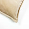 Dutch Decor CAITH - Kussenhoes 50x50cm - 100% katoen velvet - lekker zacht - Pumice Stone - beige - met rits