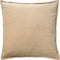 Dutch Decor CAITH - Kussenhoes 50x50cm - 100% katoen velvet - lekker zacht - Pumice Stone - beige - met rits