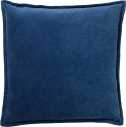 Dutch Decor CAITH - Sierkussen 50x50 cm - 100% katoen velvet - lekker zacht - Insignia Blue - donkerblauw - Inclusief binnenkussen