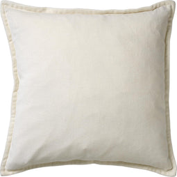 Dutch Decor CAITH - Sierkussen 50x50 cm - 100% katoen velvet - lekker zacht - Snow White - wit - Inclusief binnenkussen